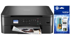 BROTHER Tintenstrahldrucker 3in1 DCP-J1050DW Tintenbundle inkl. Brother LC421VALXL