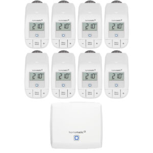 Homematic IP Starter Set Heizen mit 8 Heizkörperthermostaten Basic