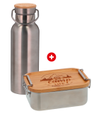 Camplife Edelstahldose 800 ml & Isolierflasche 500 ml Set