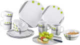 Berger Dots Melamin Geschirr-Set 16 teilig grün im Angebot