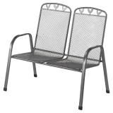 Gartenbank ‚Toulouse‘ 2-Sitzer grau 108 x 98 x 68 cm für nur 119,99 Euro
