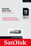 Sandisk USB Stick 16 GB Cruzer Ultra Flair silber USB 3.0 für 4.99 Euro